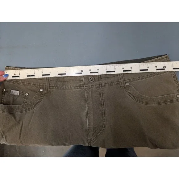 Kuhl Revolvr Pants Men 40x32 Dark Khaki Brown & Green Vintage Patina Dye 5232 - Picture 12 of 16
